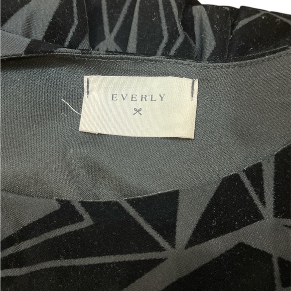 Everly Black Sheath Dress Long Sleeve Scoop Neck - Picture 5 of 6